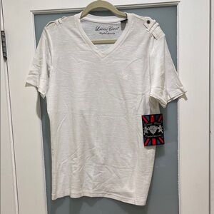 English Laundry Off-White V-Neck Tee